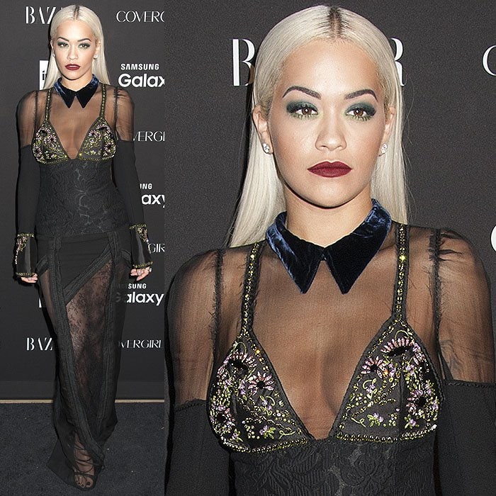 Rita Ora attends the 2015 Harper’s Bazaar Icons event held at The Plaza Hotel