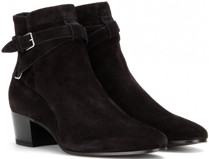 Saint Laurent "Blake" Suede Ankle Boots