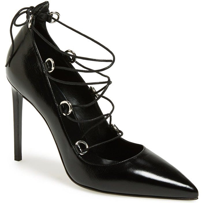 Saint Laurent 'Paris' Lace-Up Pumps