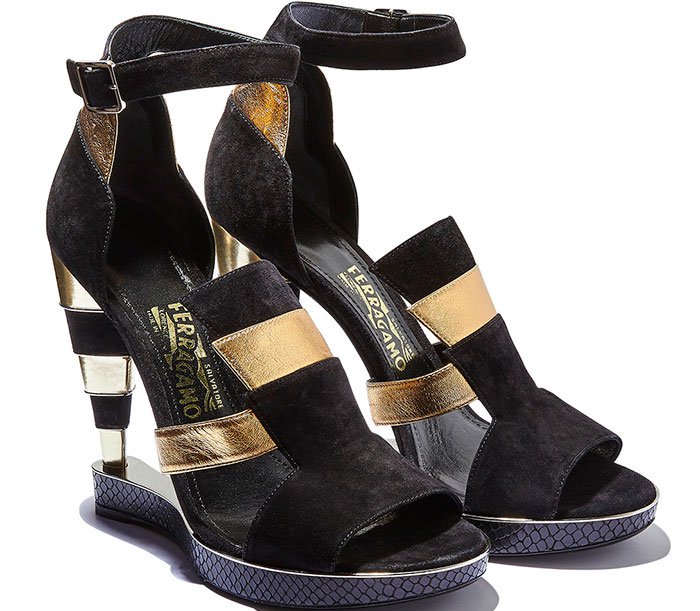 Salvatore Ferragamo "Art Deco" Sandals