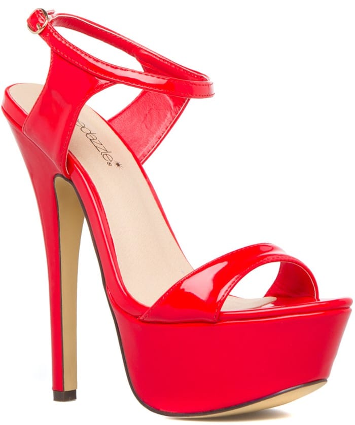 Red Sassy Sky-High Platform Heels