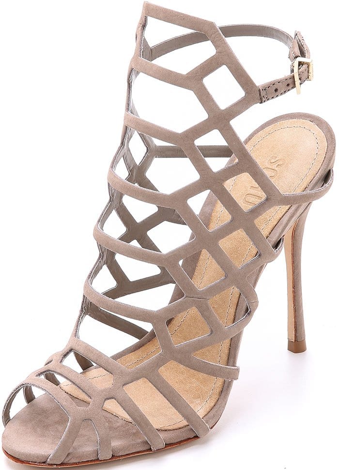 Beige Schutz Juliana Caged Sandals