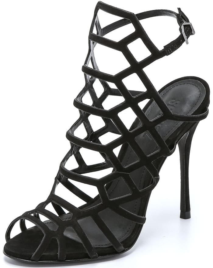 Electrify your ensemble with the black Juliana stiletto sandal from Schutz