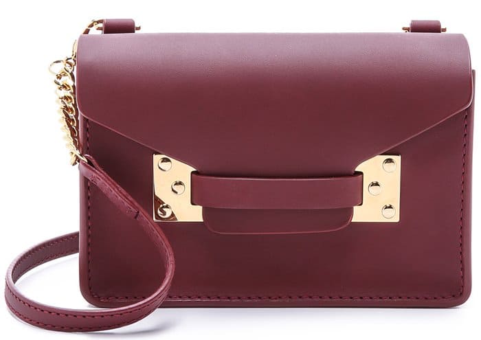 Sophie Hulme Nano Envelope Bag in Grape