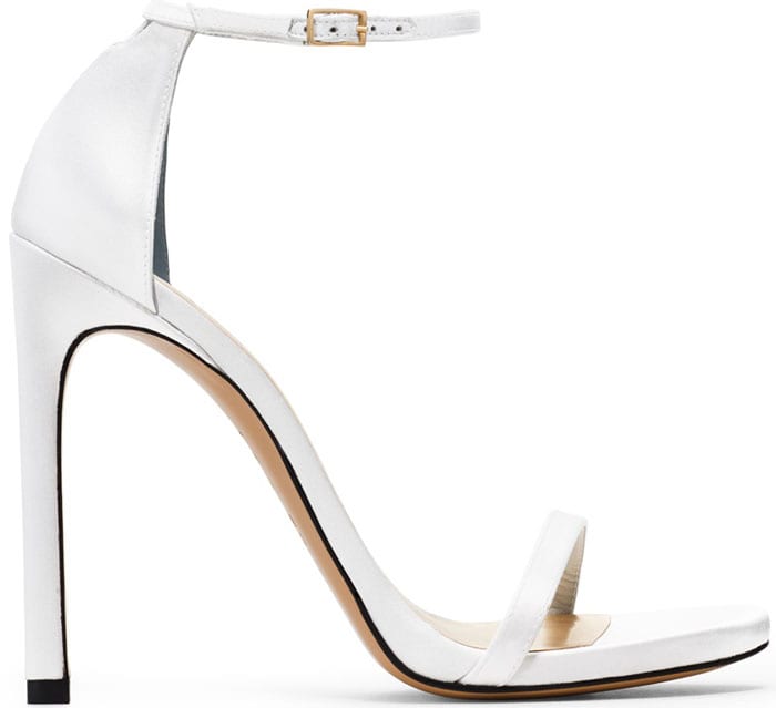 Stuart Weitzman Nudist Satin White