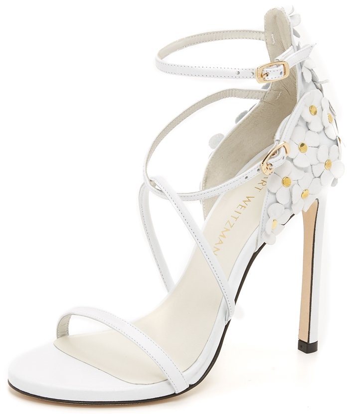 Stuart Weitzman Wildthing Floral Leather Leather Sandal