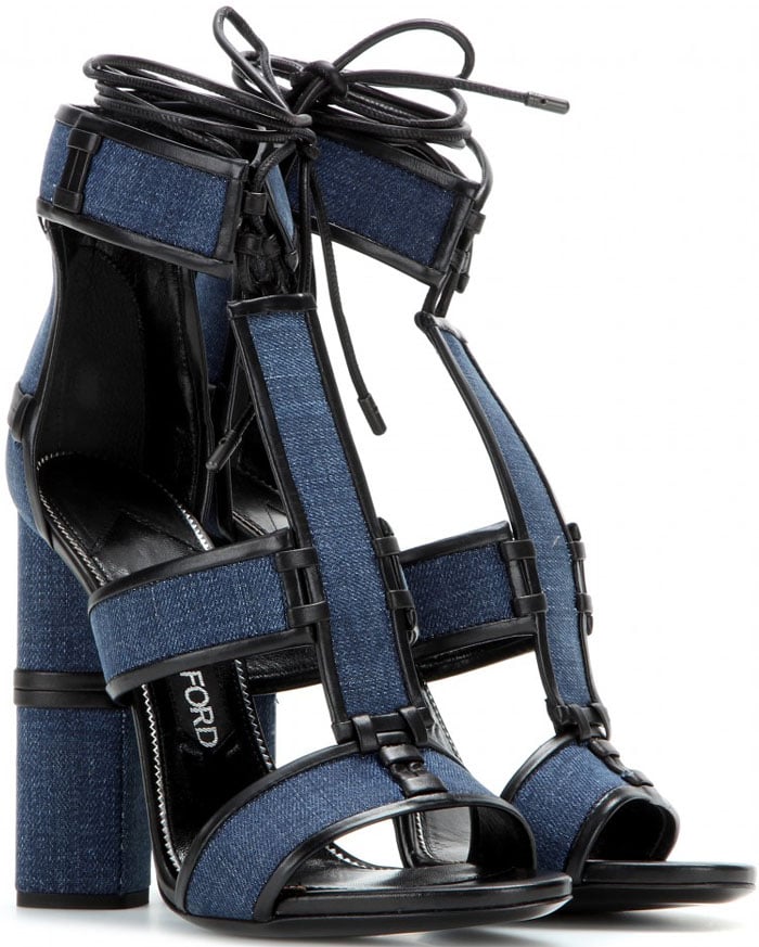 Tom Ford Denim Patchwork Sandals