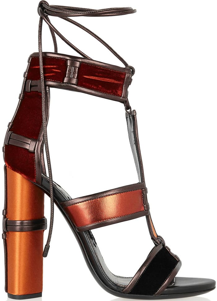 Tom Ford Multicolored Paneled Leather Sandals