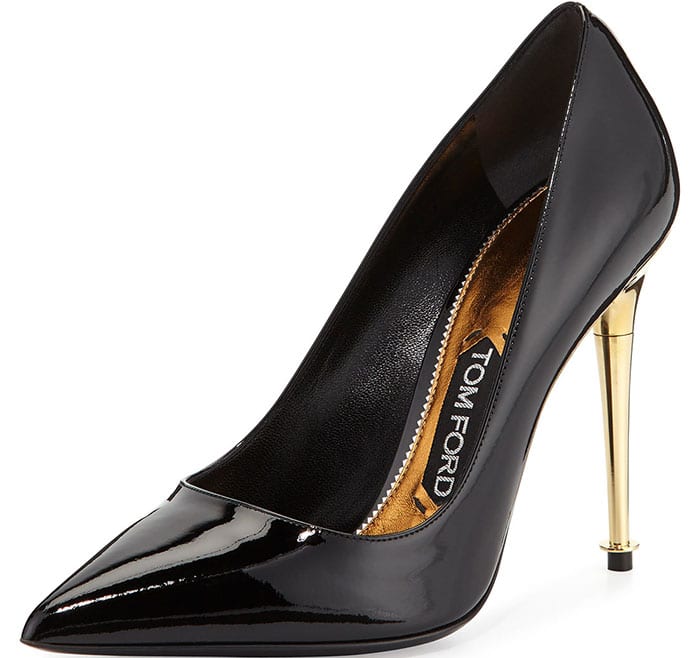 Black Tom Ford Patent-Leather Pin-Heel Pumps