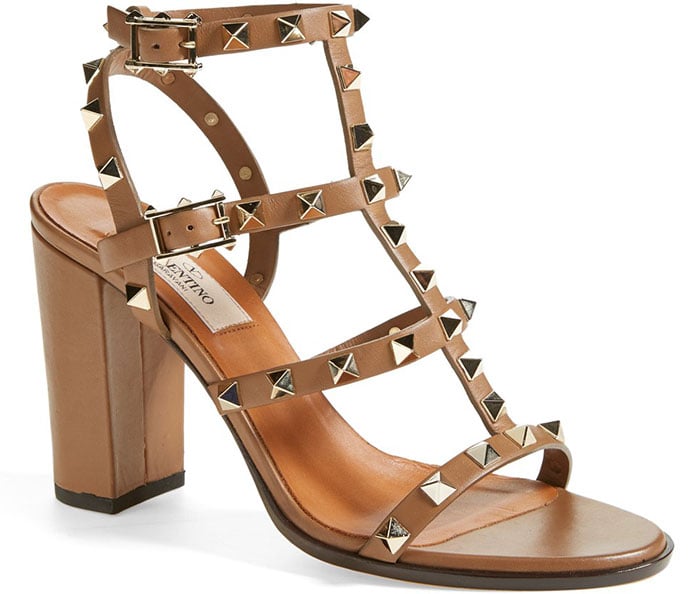 Valentino "Rockstud" T-Strap Sandals