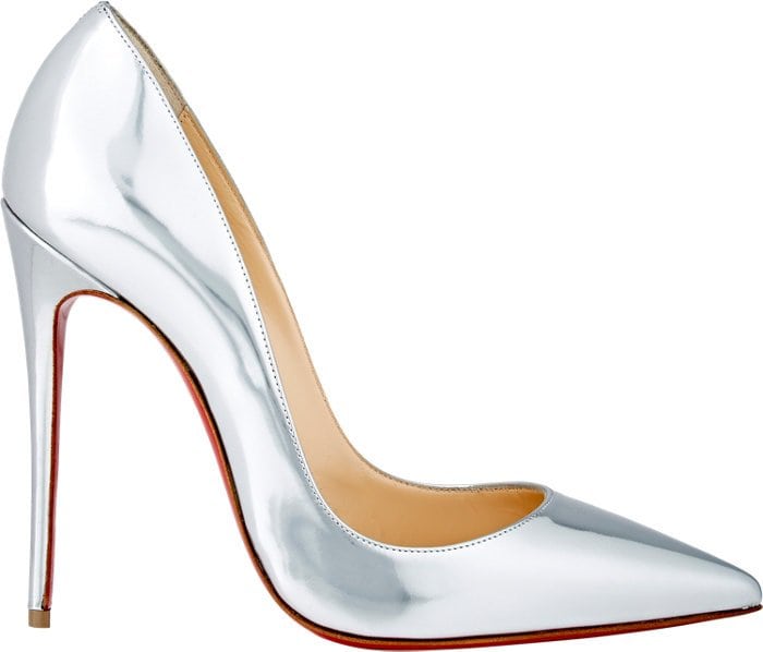 Christian Louboutin "So Kate" Pumps in Metallic Silver