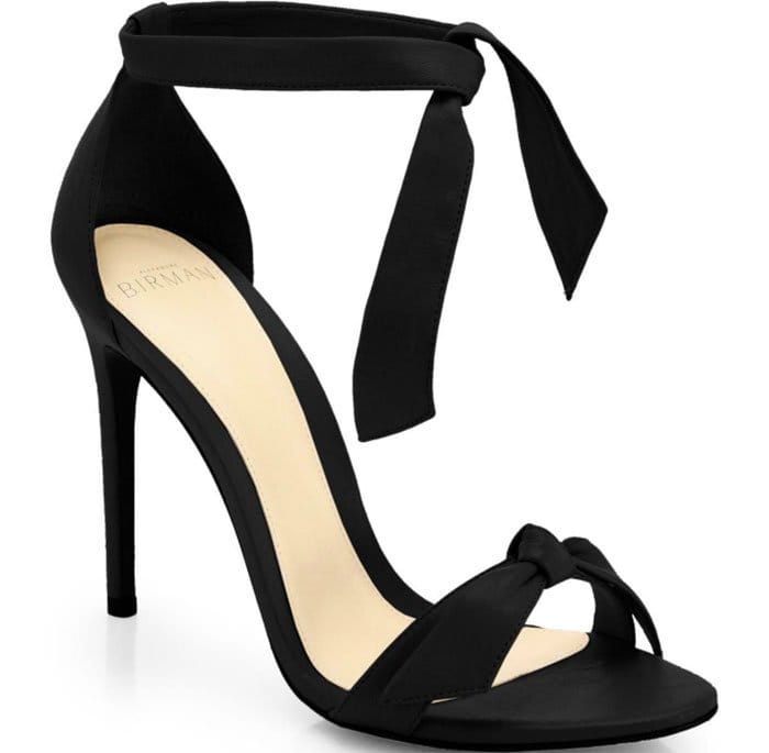 Alexandre Birman Clarita Suede Ankle-Tie Sandals Black