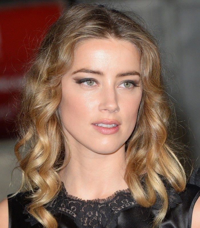 Amber Heard attends a screening of "Black Mass" held during the 2015 BFI London Film Festival