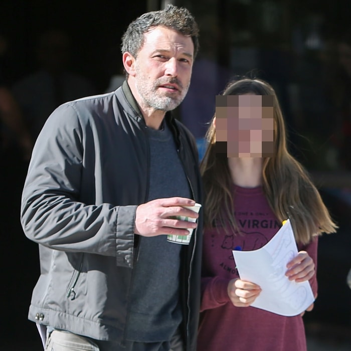 Ben Affleck is seen with his daughter Violet Affleck