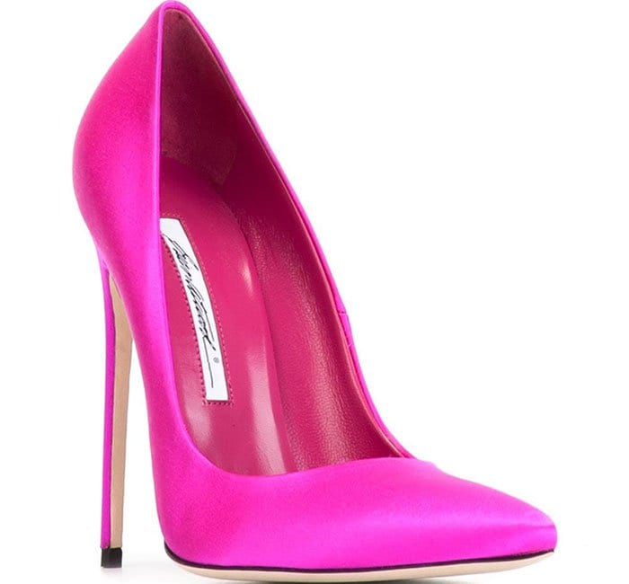 Brian Atwood FM Satin Pointed-Toe Pumps