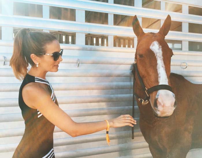 Camilla also shared a photo of herself with one of the adorable ponies at the event