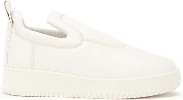 Céline White Stretch Nappa Pull-On Sneakers