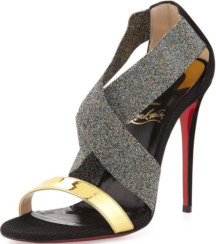 Christian Louboutin Elastagram Crisscross Red Sole Pump in Multi