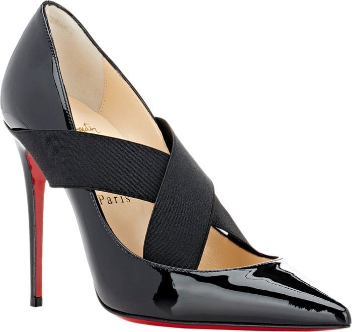 Christian Louboutin Sharpstagram Crisscross Patent Leather Pumps