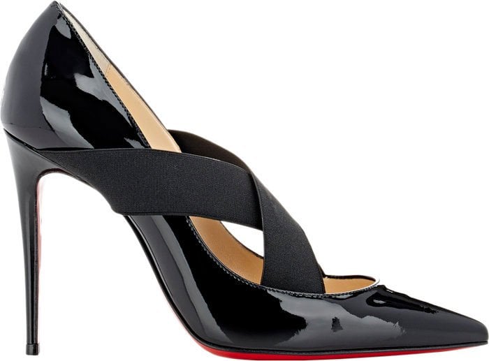 Christian Louboutin Sharpstagram Crisscross Patent Leather Pumps