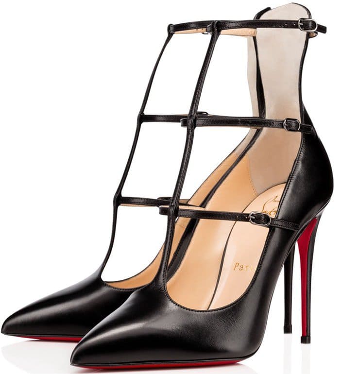 Christian Louboutin Toerless Muse Triple T-Strap Pumps