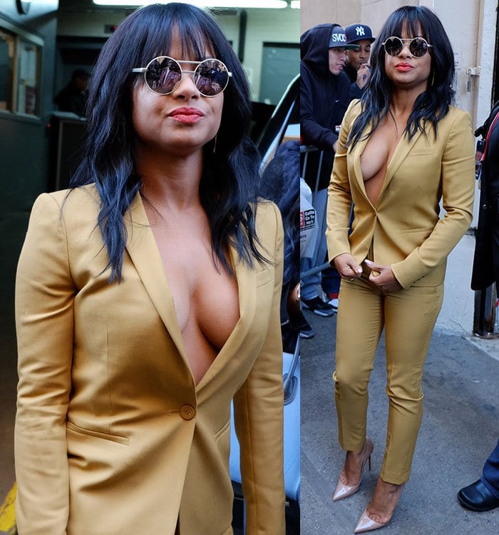 Christina Milian gave onlookers gave an eyeful of her inner side-boob
