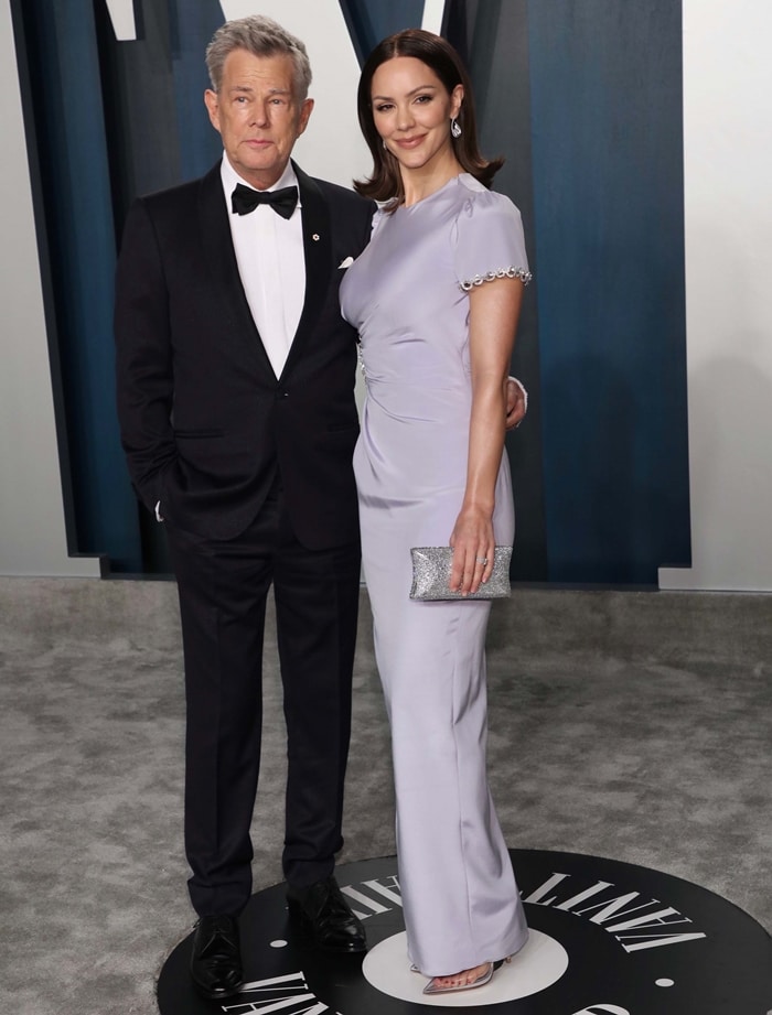 David Foster and his much younger wife Katharine McPhee attend the 2020 Vanity Fair Oscar Party