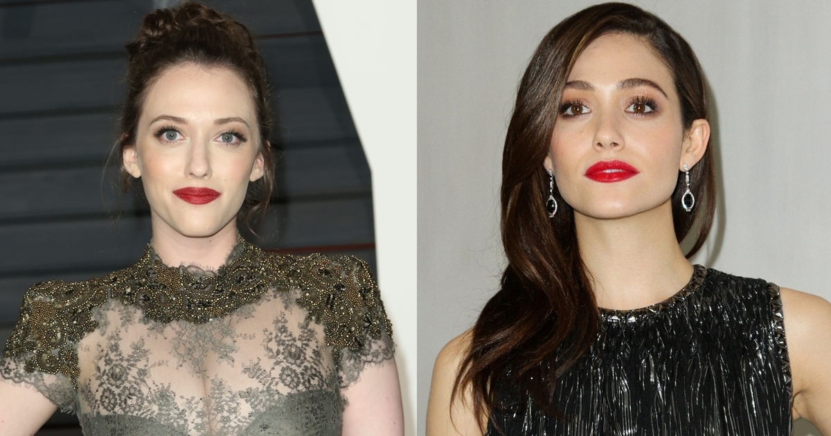 Emmy Rossum Gets Confused With Dollface Star Kat Dennings Emmy Rossum Gets Confused With Dollface Star Kat Dennings