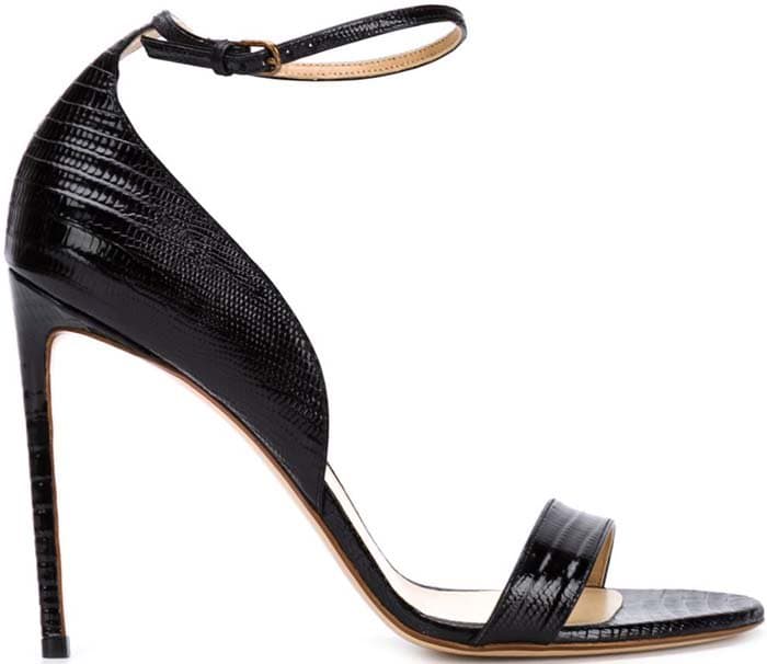 Francesco Russo Croc Effect Sandals