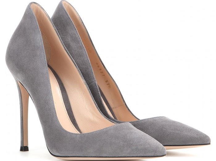 Gianvito Rossi Ellipsis Pumps Gray Suede