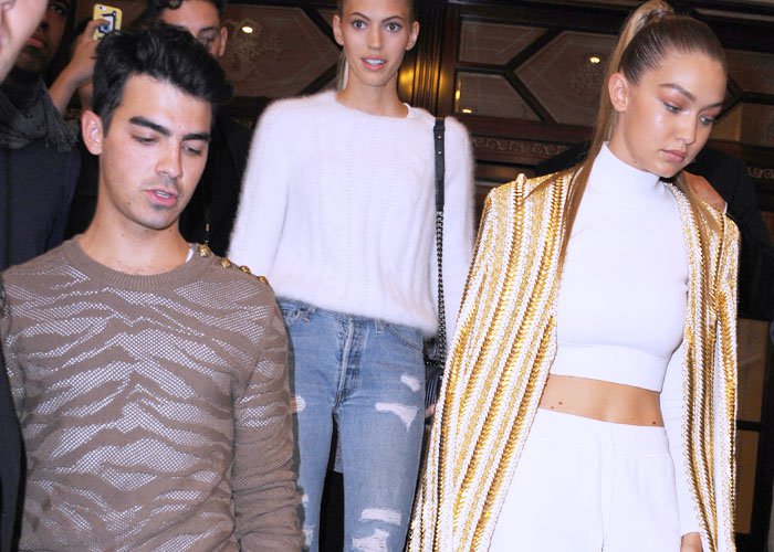 Gigi Hadid and boyfriend Joe Jonas walk through Paris together