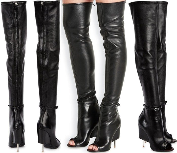 Givenchy Narlia Black Leather Thigh Boots