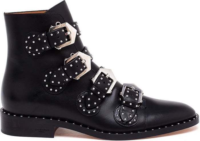 Black Buckled Givenchy Studded Boots