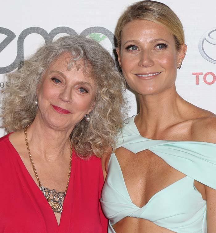 Blythe Danner and her daughter, Gwyneth Paltrow, pose together at the Environmental Media Awards