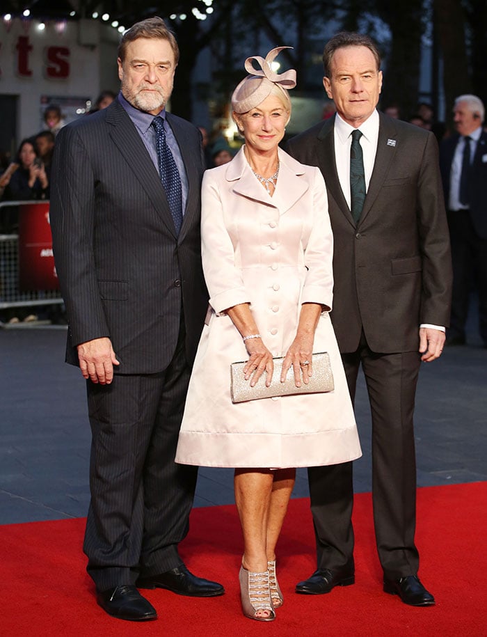 John Goodman, Helen Mirren, and Bryan Cranston attend the Accenture Gala Screening of "Trumbo" during the BFI London Film Festival