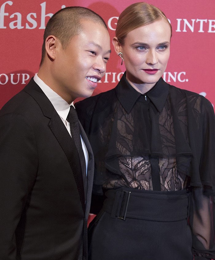 Jason Wu and Diane Kruger attend the 2015 Fashion Group International Night of Stars Gala