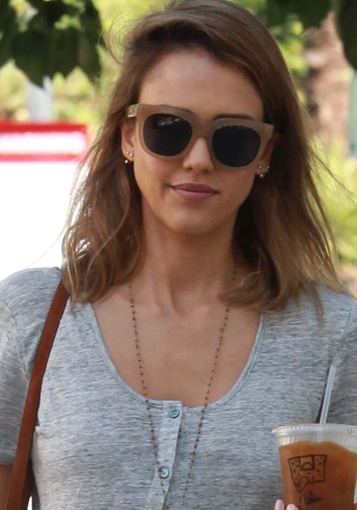 Jessica Alba leaves Le Pain Quotidien after breakfast in West Hollywood