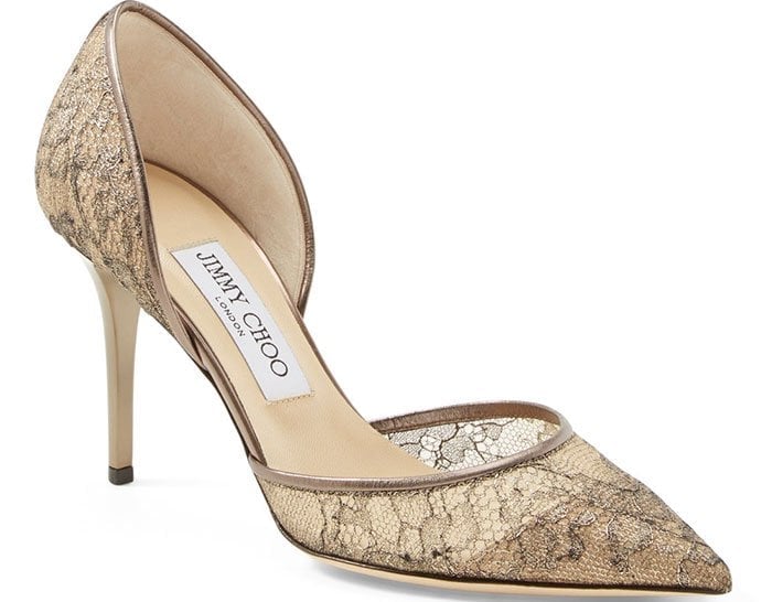 Jimmy Choo "Addison" d'Orsay Pumps Lace