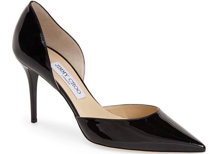 Jimmy Choo "Addison" d'Orsay Pumps Black Patent