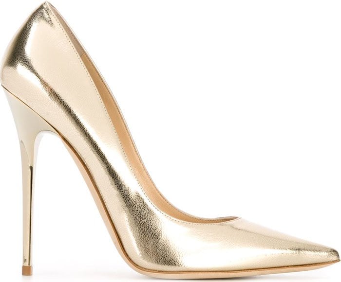 Gold Jimmy Choo "Anouk" Pumps