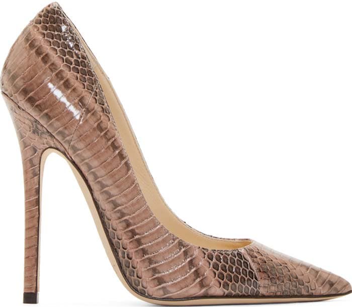 Jimmy Choo "Anouk" Pumps in Pink Snakeskin