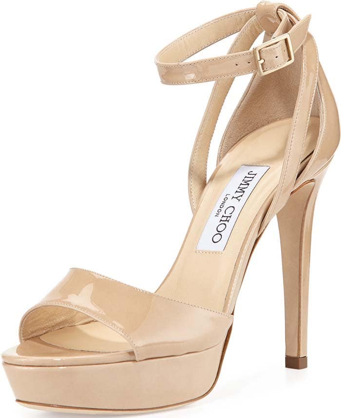 Jimmy Choo "Kayden" Patent Platform Sandal