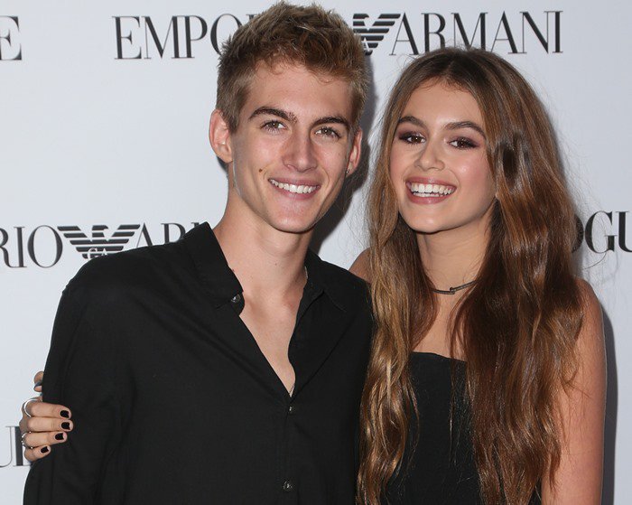 Presley Gerber, born on July 2, 1999, is two years and two months older than his sister Kaia, who was born on September 3, 2001