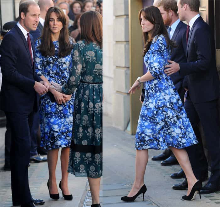 Duke and Duchess of Cambridge and Prince Harry leave BAFTA on Piccadilly after attending a Children’s Charity in London