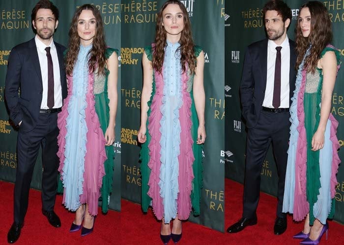 Matt Ryan and Keira Knightley pose for photos at the opening night of "Thérèse Raquin"