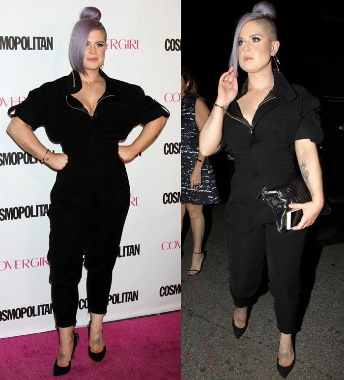 Kelly Osbourne sported a baggy jumpsuit