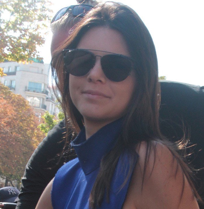 Kendall Jenner leaves the George V Hotel in Paris