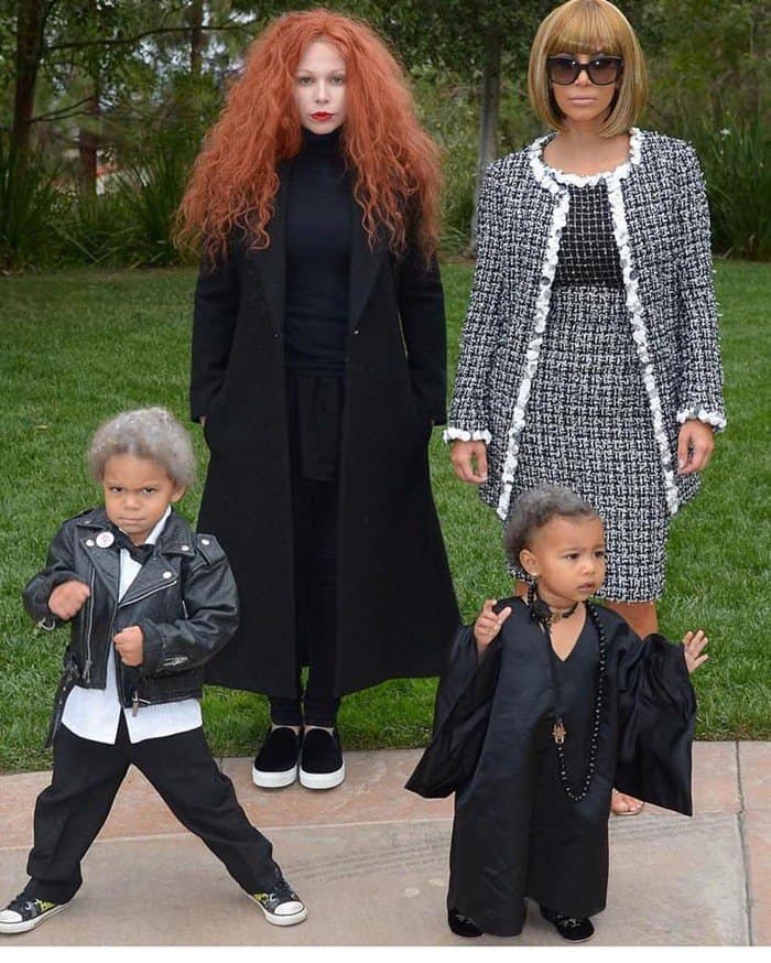 Kim Kardashian channels Anna Wintour alongside her children dressed as fashion icons at Halloween