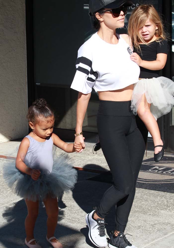 Kourtney Kardashian chaperones Penelope Disick and North West to ballet class