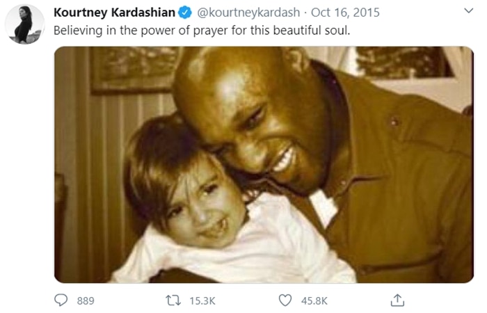 Kourtney Kardashian tweets about praying for Lamar Odom